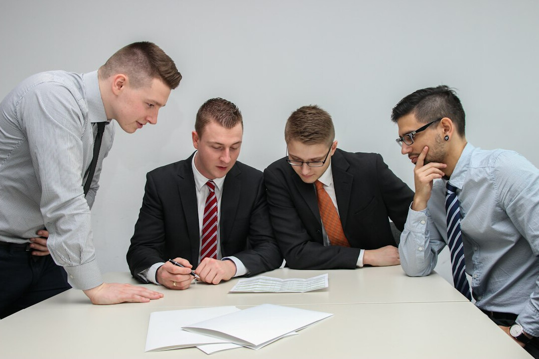 insurance meeting with team