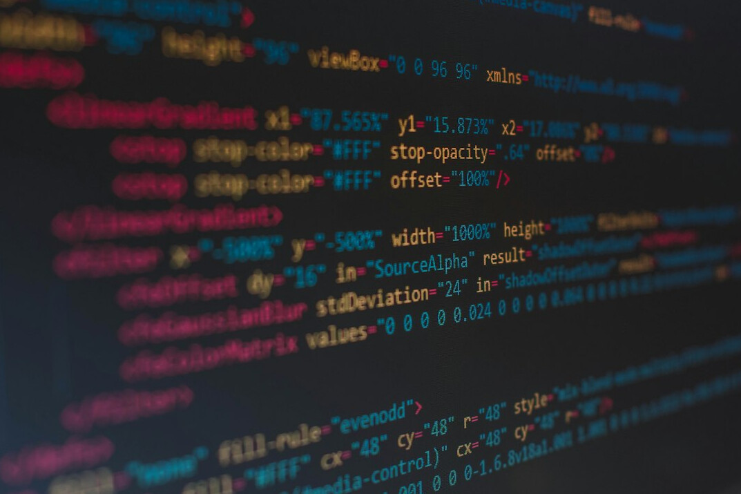 software code on laptop